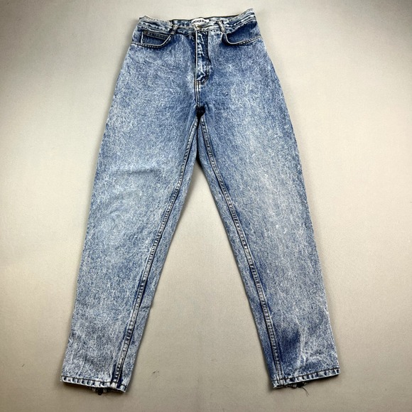 Vintage Anchor Blue Jeans Womens 2 Blue Denim Skinny Fit Acid Light Stone Wash - Picture 1 of 13